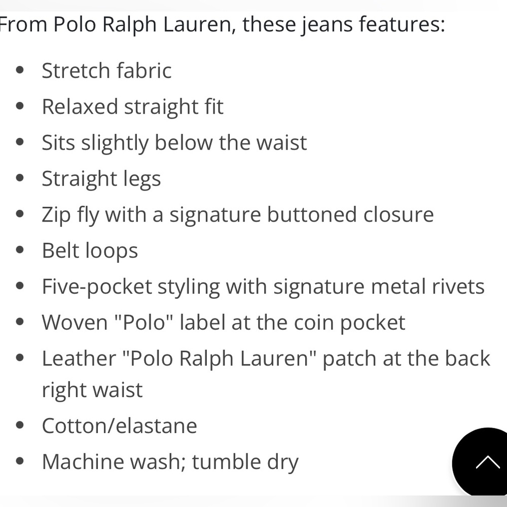 Polo Ralph Lauren stretch khaki 5 pocket jeans classic fit Big & Tall - Picture 3 of 12